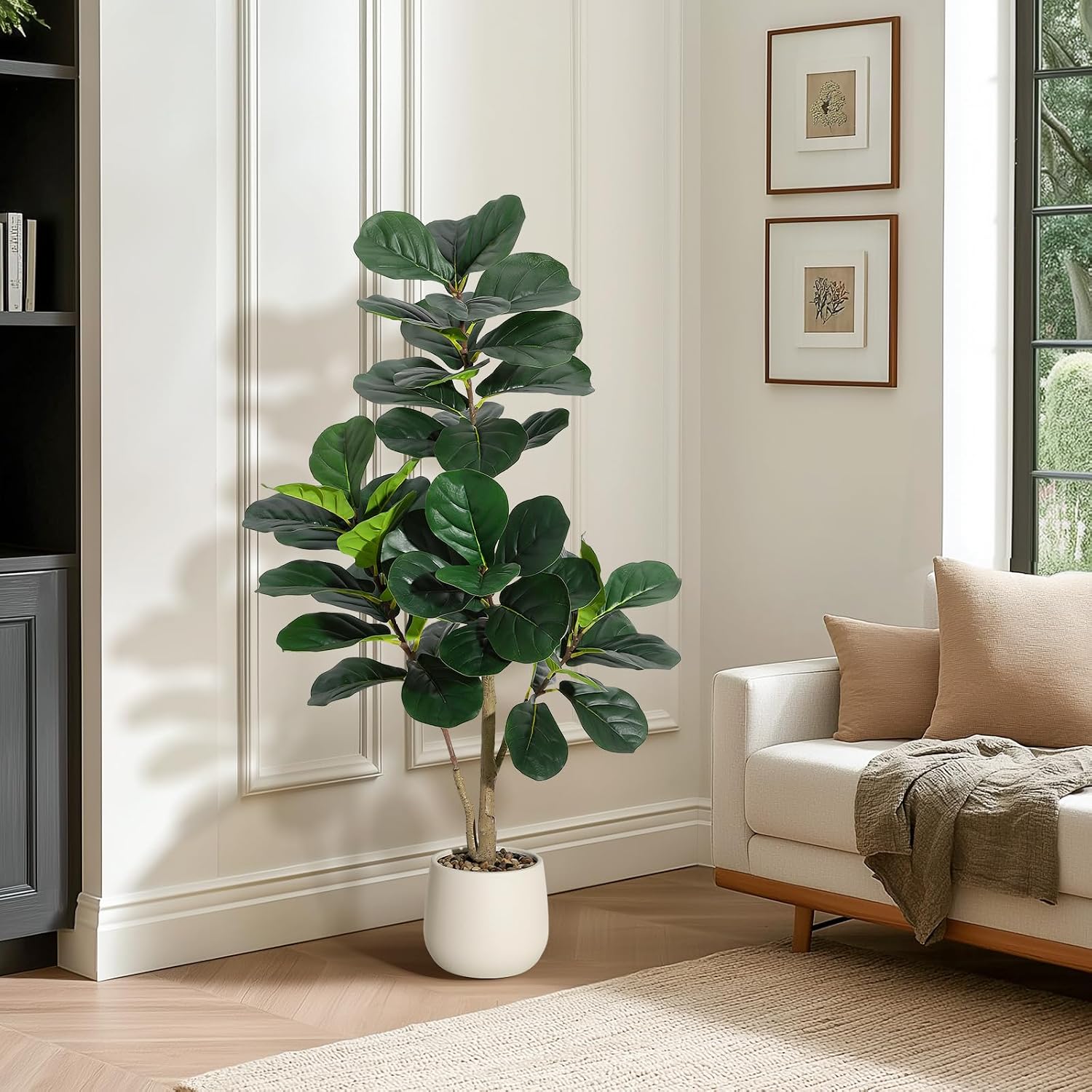 Fiddle Leaf Fig - ต้นไทรใบฟิดเดิล ขนาด 4 ฟุต แบบประดิษฐ์ พร้อมใบ